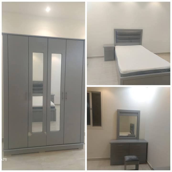 غرفة نوم نفر جاهزه رمادي 